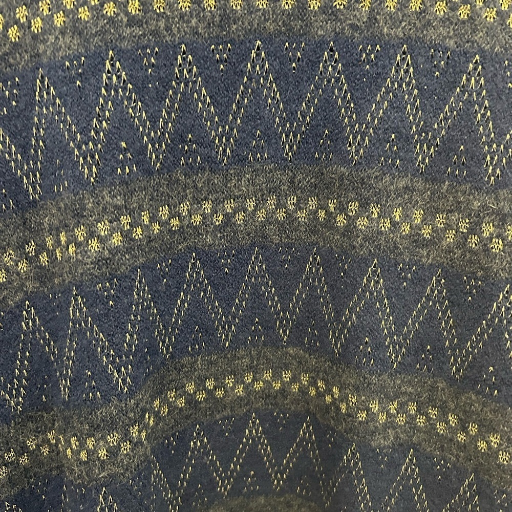 Blue and Gold Patterned Sweater, Sz L - Picture 2 of 7